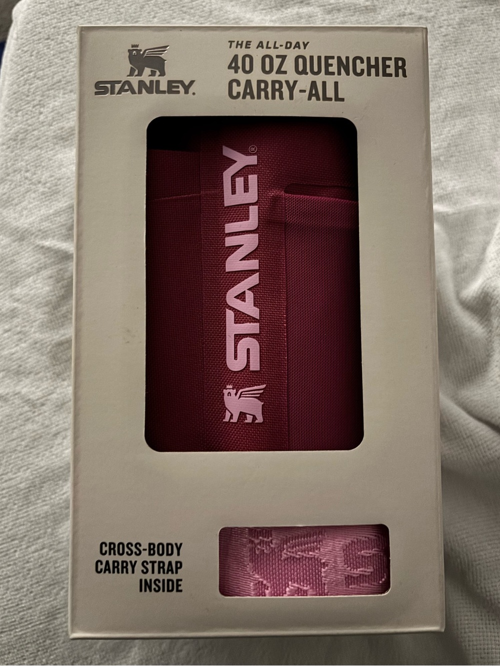 Stanley 40 oz Quencher Carry-All - Deep Pink